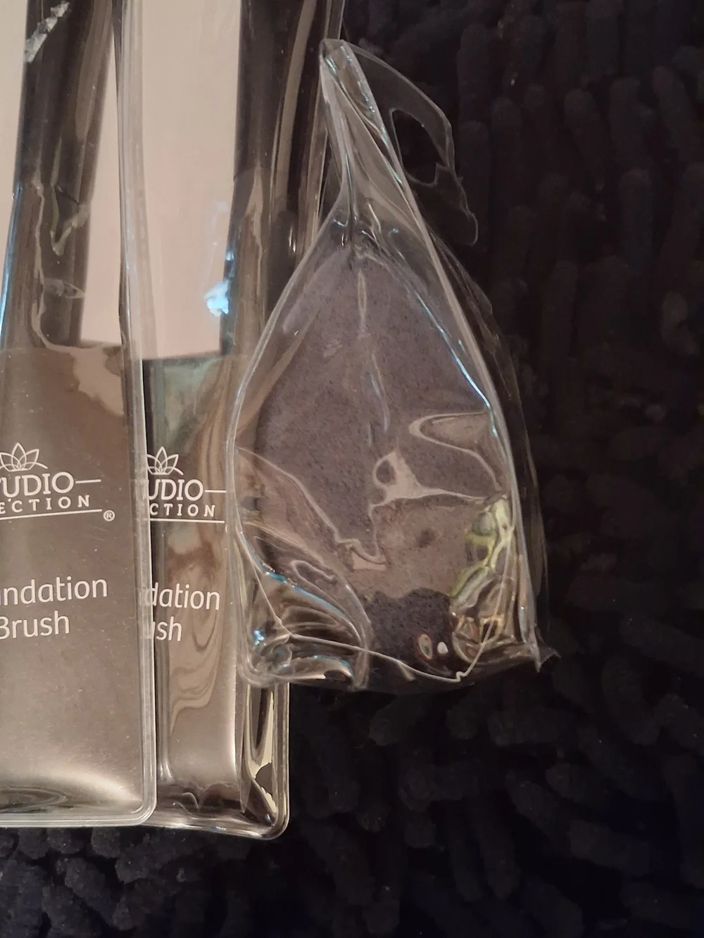 Studio Selection Foundation & Diamond Kabuki Brush Set - Black Handles